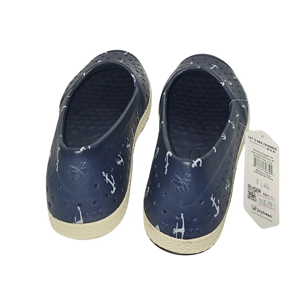 Joybees Eva Navy‎ Anchors Espadrille Comfort Shoes Womens Size 7